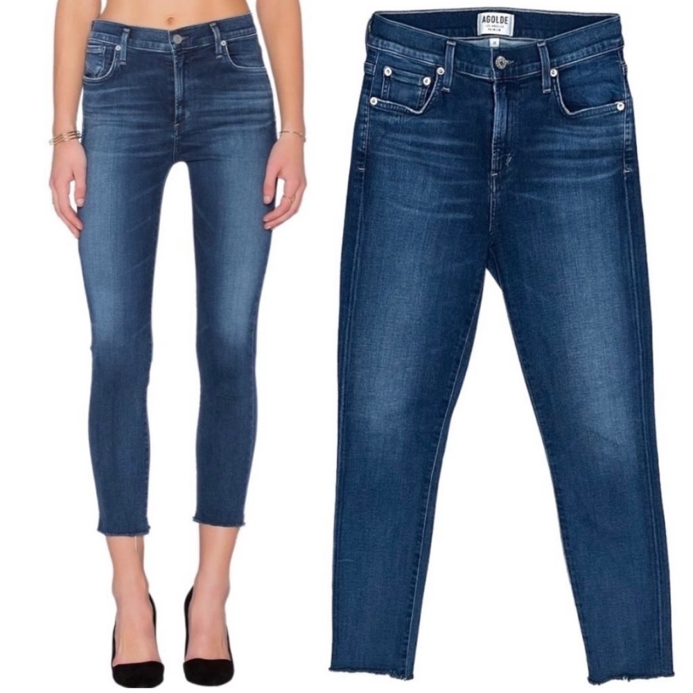Agolde Sophie High Rise Skinny Crop in Claremont